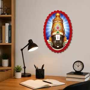 Tirupati Balaji Wall Decorative Showpiece 6 X 8 Inch | 4 MM MDF Wooden Glossy Sublimation Print | Back Hook Wall Hanging | Home Temple & Living Room Decor (F57608) Tirupati Balaji Wall Decorative Showpiece 6 X 8 Inch | 4 MM MDF Wooden Glossy Sublimation Print | Back Hook Wall Hanging | Home Temple & Living Room Decor (F57608)
