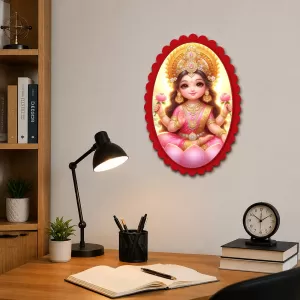 Lakshmi Wall Decorative Showpiece 6 X 8 Inch | 4 MM MDF Wooden Glossy Sublimation Print | Back Hook Wall Hanging | Home Temple & Living Room Decor (F57613) Lakshmi Wall Decorative Showpiece 6 X 8 Inch | 4 MM MDF Wooden Glossy Sublimation Print | Back Hook Wall Hanging | Home Temple & Living Room Decor (F57613)
