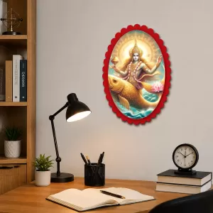 Matsya Avatar Wall Decorative Showpiece 6 X 8 Inch | 4 MM MDF Wooden Glossy Sublimation Print | Back Hook Wall Hanging | Home Temple & Living Room Decor (F57634) Matsya Avatar Wall Decorative Showpiece 6 X 8 Inch | 4 MM MDF Wooden Glossy Sublimation Print | Back Hook Wall Hanging | Home Temple & Living Room Decor (F57634)