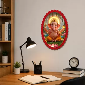 Ganesha Wall Decorative Showpiece 6 X 8 Inch | 4 MM MDF Wooden Glossy Sublimation Print | Back Hook Wall Hanging | Home Temple & Living Room Decor (F57639) Ganesha Wall Decorative Showpiece 6 X 8 Inch | 4 MM MDF Wooden Glossy Sublimation Print | Back Hook Wall Hanging | Home Temple & Living Room Decor (F57639)