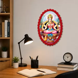 Lakshmi Wall Decorative Showpiece 6 X 8 Inch | 4 MM MDF Wooden Glossy Sublimation Print | Back Hook Wall Hanging | Home Temple & Living Room Decor (F57646) Lakshmi Wall Decorative Showpiece 6 X 8 Inch | 4 MM MDF Wooden Glossy Sublimation Print | Back Hook Wall Hanging | Home Temple & Living Room Decor (F57646)