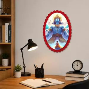 Vishnu Wall Decorative Showpiece 6 X 8 Inch | 4 MM MDF Wooden Glossy Sublimation Print | Back Hook Wall Hanging | Home Temple & Living Room Decor (F57672) Vishnu Wall Decorative Showpiece 6 X 8 Inch | 4 MM MDF Wooden Glossy Sublimation Print | Back Hook Wall Hanging | Home Temple & Living Room Decor (F57672)