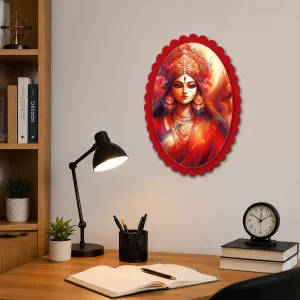 Durga Wall Decorative Showpiece 6 X 8 Inch | 4 MM MDF Wooden Glossy Sublimation Print | Back Hook Wall Hanging | Home Temple & Living Room Decor (F57713) Durga Wall Decorative Showpiece 6 X 8 Inch | 4 MM MDF Wooden Glossy Sublimation Print | Back Hook Wall Hanging | Home Temple & Living Room Decor (F57713)