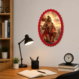 Hanuman Wall Decorative Showpiece 6 X 8 Inch | 4 MM MDF Wooden Glossy Sublimation Print | Back Hook Wall Hanging | Home Temple & Living Room Decor (F57723) Hanuman Wall Decorative Showpiece 6 X 8 Inch | 4 MM MDF Wooden Glossy Sublimation Print | Back Hook Wall Hanging | Home Temple & Living Room Decor (F57723)