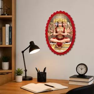 Lord Brahma Wall Decorative Showpiece 6 X 8 Inch | 4 MM MDF Wooden Glossy Sublimation Print | Back Hook Wall Hanging | Home Temple & Living Room Decor (F57737) Lord Brahma Wall Decorative Showpiece 6 X 8 Inch | 4 MM MDF Wooden Glossy Sublimation Print | Back Hook Wall Hanging | Home Temple & Living Room Decor (F57737)