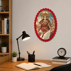 Durga Wall Decorative Showpiece 6 X 8 Inch | 4 MM MDF Wooden Glossy Sublimation Print | Back Hook Wall Hanging | Home Temple & Living Room Decor (F57766) Durga Wall Decorative Showpiece 6 X 8 Inch | 4 MM MDF Wooden Glossy Sublimation Print | Back Hook Wall Hanging | Home Temple & Living Room Decor (F57766)