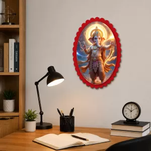 Ganesha Wall Decorative Showpiece 6 X 8 Inch | 4 MM MDF Wooden Glossy Sublimation Print | Back Hook Wall Hanging | Home Temple & Living Room Decor (F57773) Ganesha Wall Decorative Showpiece 6 X 8 Inch | 4 MM MDF Wooden Glossy Sublimation Print | Back Hook Wall Hanging | Home Temple & Living Room Decor (F57773)