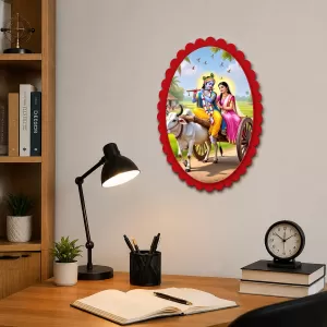 Shree Krishna Wall Decorative Showpiece 6 X 8 Inch | 4 MM MDF Wooden Glossy Sublimation Print | Back Hook Wall Hanging | Home Temple & Living Room Decor (F57777) Shree Krishna Wall Decorative Showpiece 6 X 8 Inch | 4 MM MDF Wooden Glossy Sublimation Print | Back Hook Wall Hanging | Home Temple & Living Room Decor (F57777)