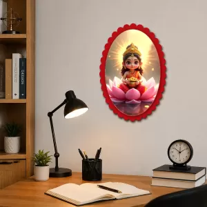 Lakshmi Wall Decorative Showpiece 6 X 8 Inch | 4 MM MDF Wooden Glossy Sublimation Print | Back Hook Wall Hanging | Home Temple & Living Room Decor (F57784) Lakshmi Wall Decorative Showpiece 6 X 8 Inch | 4 MM MDF Wooden Glossy Sublimation Print | Back Hook Wall Hanging | Home Temple & Living Room Decor (F57784)