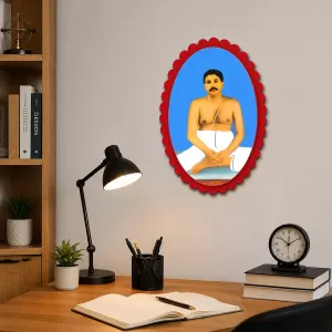 Shree Thakur Anukul Chandra Wall Decorative Showpiece 6 X 8 Inch | 4 MM MDF Wooden Glossy Sublimation Print | Back Hook Wall Hanging | Home Temple & Living Room Decor (F57800) Shree Thakur Anukul Chandra Wall Decorative Showpiece 6 X 8 Inch | 4 MM MDF Wooden Glossy Sublimation Print | Back Hook Wall Hanging | Home Temple & Living Room Decor (F57800)