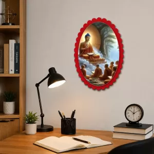 Buddha Wall Decorative Showpiece 6 X 8 Inch | 4 MM MDF Wooden Glossy Sublimation Print | Back Hook Wall Hanging | Home Temple & Living Room Decor (F57866) Buddha Wall Decorative Showpiece 6 X 8 Inch | 4 MM MDF Wooden Glossy Sublimation Print | Back Hook Wall Hanging | Home Temple & Living Room Decor (F57866)