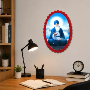 Guru Nanak Wall Decorative Showpiece 6 X 8 Inch | 4 MM MDF Wooden Glossy Sublimation Print | Back Hook Wall Hanging | Home Temple & Living Room Decor (F57876) Guru Nanak Wall Decorative Showpiece 6 X 8 Inch | 4 MM MDF Wooden Glossy Sublimation Print | Back Hook Wall Hanging | Home Temple & Living Room Decor (F57876)
