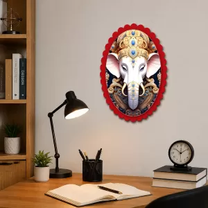 Ganesha Wall Decorative Showpiece 6 X 8 Inch | 4 MM MDF Wooden Glossy Sublimation Print | Back Hook Wall Hanging | Home Temple & Living Room Decor (F57882) Ganesha Wall Decorative Showpiece 6 X 8 Inch | 4 MM MDF Wooden Glossy Sublimation Print | Back Hook Wall Hanging | Home Temple & Living Room Decor (F57882)