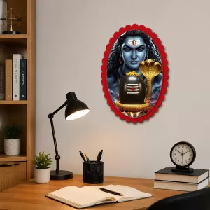 Shiva Wall Decorative Showpiece 6 X 8 Inch | 4 MM MDF Wooden Glossy Sublimation Print | Back Hook Wall Hanging | Home Temple & Living Room Decor (F57895) Shiva Wall Decorative Showpiece 6 X 8 Inch | 4 MM MDF Wooden Glossy Sublimation Print | Back Hook Wall Hanging | Home Temple & Living Room Decor (F57895)
