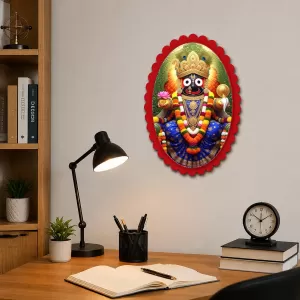 Lord Jagannatha Wall Decorative Showpiece 6 X 8 Inch | 4 MM MDF Wooden Glossy Sublimation Print | Back Hook Wall Hanging | Home Temple & Living Room Decor (F57900) Lord Jagannatha Wall Decorative Showpiece 6 X 8 Inch | 4 MM MDF Wooden Glossy Sublimation Print | Back Hook Wall Hanging | Home Temple & Living Room Decor (F57900)