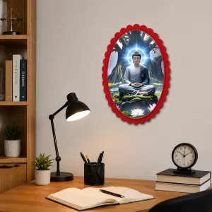 Buddha Wall Decorative Showpiece 6 X 8 Inch | 4 MM MDF Wooden Glossy Sublimation Print | Back Hook Wall Hanging | Home Temple & Living Room Decor (F57902) Buddha Wall Decorative Showpiece 6 X 8 Inch | 4 MM MDF Wooden Glossy Sublimation Print | Back Hook Wall Hanging | Home Temple & Living Room Decor (F57902)