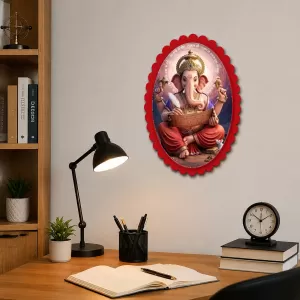 Ganesha Wall Decorative Showpiece 6 X 8 Inch | 4 MM MDF Wooden Glossy Sublimation Print | Back Hook Wall Hanging | Home Temple & Living Room Decor (F57903) Ganesha Wall Decorative Showpiece 6 X 8 Inch | 4 MM MDF Wooden Glossy Sublimation Print | Back Hook Wall Hanging | Home Temple & Living Room Decor (F57903)