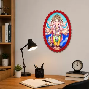 Lord Ganesha Wall Decorative Showpiece 6 X 8 Inch | 4 MM MDF Wooden Glossy Sublimation Print | Back Hook Wall Hanging | Home Temple & Living Room Decor (F57911) Lord Ganesha Wall Decorative Showpiece 6 X 8 Inch | 4 MM MDF Wooden Glossy Sublimation Print | Back Hook Wall Hanging | Home Temple & Living Room Decor (F57911)