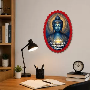 Buddha Wall Decorative Showpiece 6 X 8 Inch | 4 MM MDF Wooden Glossy Sublimation Print | Back Hook Wall Hanging | Home Temple & Living Room Decor (F57923) Buddha Wall Decorative Showpiece 6 X 8 Inch | 4 MM MDF Wooden Glossy Sublimation Print | Back Hook Wall Hanging | Home Temple & Living Room Decor (F57923)