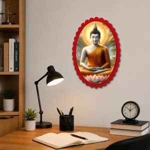 Gautama Buddha Wall Decorative Showpiece 6 X 8 Inch | 4 MM MDF Wooden Glossy Sublimation Print | Back Hook Wall Hanging | Home Temple & Living Room Decor (F57934) Gautama Buddha Wall Decorative Showpiece 6 X 8 Inch | 4 MM MDF Wooden Glossy Sublimation Print | Back Hook Wall Hanging | Home Temple & Living Room Decor (F57934)