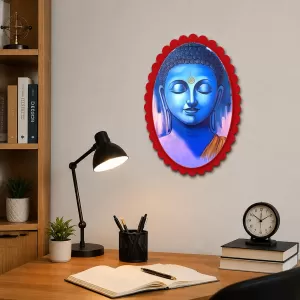 Buddha Wall Decorative Showpiece 6 X 8 Inch | 4 MM MDF Wooden Glossy Sublimation Print | Back Hook Wall Hanging | Home Temple & Living Room Decor (F57952) Buddha Wall Decorative Showpiece 6 X 8 Inch | 4 MM MDF Wooden Glossy Sublimation Print | Back Hook Wall Hanging | Home Temple & Living Room Decor (F57952)