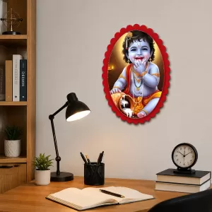 Lord Shree Krishna Wall Decorative Showpiece 6 X 8 Inch | 4 MM MDF Wooden Glossy Sublimation Print | Back Hook Wall Hanging | Home Temple & Living Room Decor (F57953) Lord Shree Krishna Wall Decorative Showpiece 6 X 8 Inch | 4 MM MDF Wooden Glossy Sublimation Print | Back Hook Wall Hanging | Home Temple & Living Room Decor (F57953)