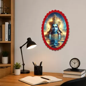 Krishna Wall Decorative Showpiece 6 X 8 Inch | 4 MM MDF Wooden Glossy Sublimation Print | Back Hook Wall Hanging | Home Temple & Living Room Decor (F57958) Krishna Wall Decorative Showpiece 6 X 8 Inch | 4 MM MDF Wooden Glossy Sublimation Print | Back Hook Wall Hanging | Home Temple & Living Room Decor (F57958)