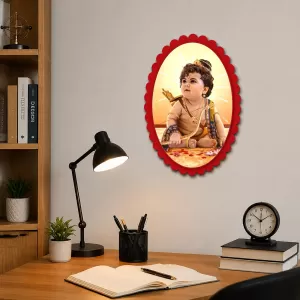 Krishna Wall Decorative Showpiece 6 X 8 Inch | 4 MM MDF Wooden Glossy Sublimation Print | Back Hook Wall Hanging | Home Temple & Living Room Decor (F57963) Krishna Wall Decorative Showpiece 6 X 8 Inch | 4 MM MDF Wooden Glossy Sublimation Print | Back Hook Wall Hanging | Home Temple & Living Room Decor (F57963)