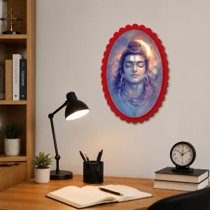 Shiva Wall Decorative Showpiece 6 X 8 Inch | 4 MM MDF Wooden Glossy Sublimation Print | Back Hook Wall Hanging | Home Temple & Living Room Decor (F57974) Shiva Wall Decorative Showpiece 6 X 8 Inch | 4 MM MDF Wooden Glossy Sublimation Print | Back Hook Wall Hanging | Home Temple & Living Room Decor (F57974)
