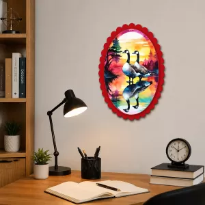 Canada Geese Wall Decorative Showpiece 6 X 8 Inch | 4 MM MDF Wooden Glossy Sublimation Print | Back Hook Wall Hanging | Home Temple & Living Room Decor (F57980) Canada Geese Wall Decorative Showpiece 6 X 8 Inch | 4 MM MDF Wooden Glossy Sublimation Print | Back Hook Wall Hanging | Home Temple & Living Room Decor (F57980)