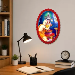 Prahlad Wall Decorative Showpiece 6 X 8 Inch | 4 MM MDF Wooden Glossy Sublimation Print | Back Hook Wall Hanging | Home Temple & Living Room Decor (F57982)