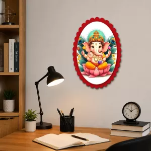 Ganesha Wall Decorative Showpiece 6 X 8 Inch | 4 MM MDF Wooden Glossy Sublimation Print | Back Hook Wall Hanging | Home Temple & Living Room Decor (F57983) Ganesha Wall Decorative Showpiece 6 X 8 Inch | 4 MM MDF Wooden Glossy Sublimation Print | Back Hook Wall Hanging | Home Temple & Living Room Decor (F57983)