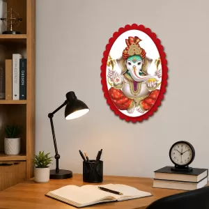 Lord Ganesha Wall Decorative Showpiece 6 X 8 Inch | 4 MM MDF Wooden Glossy Sublimation Print | Back Hook Wall Hanging | Home Temple & Living Room Decor (F57995) Lord Ganesha Wall Decorative Showpiece 6 X 8 Inch | 4 MM MDF Wooden Glossy Sublimation Print | Back Hook Wall Hanging | Home Temple & Living Room Decor (F57995)