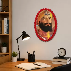 Guru Gobind Singh Wall Decorative Showpiece 6 X 8 Inch | 4 MM MDF Wooden Glossy Sublimation Print | Back Hook Wall Hanging | Home Temple & Living Room Decor (F58005) Guru Gobind Singh Wall Decorative Showpiece 6 X 8 Inch | 4 MM MDF Wooden Glossy Sublimation Print | Back Hook Wall Hanging | Home Temple & Living Room Decor (F58005)