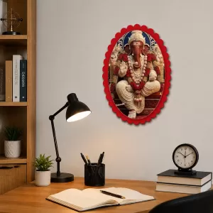 Ganesha Wall Decorative Showpiece 6 X 8 Inch | 4 MM MDF Wooden Glossy Sublimation Print | Back Hook Wall Hanging | Home Temple & Living Room Decor (F58013) Ganesha Wall Decorative Showpiece 6 X 8 Inch | 4 MM MDF Wooden Glossy Sublimation Print | Back Hook Wall Hanging | Home Temple & Living Room Decor (F58013)