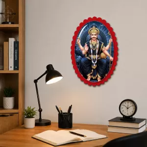 Shani Dev Wall Decorative Showpiece 6 X 8 Inch | 4 MM MDF Wooden Glossy Sublimation Print | Back Hook Wall Hanging | Home Temple & Living Room Decor (F58015) Shani Dev Wall Decorative Showpiece 6 X 8 Inch | 4 MM MDF Wooden Glossy Sublimation Print | Back Hook Wall Hanging | Home Temple & Living Room Decor (F58015)