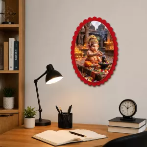 Ganesha Wall Decorative Showpiece 6 X 8 Inch | 4 MM MDF Wooden Glossy Sublimation Print | Back Hook Wall Hanging | Home Temple & Living Room Decor (F58026) Ganesha Wall Decorative Showpiece 6 X 8 Inch | 4 MM MDF Wooden Glossy Sublimation Print | Back Hook Wall Hanging | Home Temple & Living Room Decor (F58026)