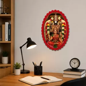 Lakshmi Wall Decorative Showpiece 6 X 8 Inch | 4 MM MDF Wooden Glossy Sublimation Print | Back Hook Wall Hanging | Home Temple & Living Room Decor (F58051) Lakshmi Wall Decorative Showpiece 6 X 8 Inch | 4 MM MDF Wooden Glossy Sublimation Print | Back Hook Wall Hanging | Home Temple & Living Room Decor (F58051)