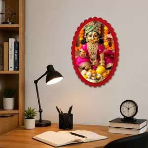 Shree Krishna Wall Decorative Showpiece 6 X 8 Inch | 4 MM MDF Wooden Glossy Sublimation Print | Back Hook Wall Hanging | Home Temple & Living Room Decor (F58055) Shree Krishna Wall Decorative Showpiece 6 X 8 Inch | 4 MM MDF Wooden Glossy Sublimation Print | Back Hook Wall Hanging | Home Temple & Living Room Decor (F58055)