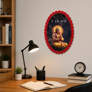 Hanuman Wall Decorative Showpiece 6 X 8 Inch | 4 MM MDF Wooden Glossy Sublimation Print | Back Hook Wall Hanging | Home Temple & Living Room Decor (F58065) Hanuman Wall Decorative Showpiece 6 X 8 Inch | 4 MM MDF Wooden Glossy Sublimation Print | Back Hook Wall Hanging | Home Temple & Living Room Decor (F58065)