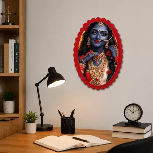 Krishna Wall Decorative Showpiece 6 X 8 Inch | 4 MM MDF Wooden Glossy Sublimation Print | Back Hook Wall Hanging | Home Temple & Living Room Decor (F58076) Krishna Wall Decorative Showpiece 6 X 8 Inch | 4 MM MDF Wooden Glossy Sublimation Print | Back Hook Wall Hanging | Home Temple & Living Room Decor (F58076)