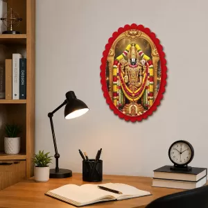 Venkateswara Wall Decorative Showpiece 6 X 8 Inch | 4 MM MDF Wooden Glossy Sublimation Print | Back Hook Wall Hanging | Home Temple & Living Room Decor (F58077) Venkateswara Wall Decorative Showpiece 6 X 8 Inch | 4 MM MDF Wooden Glossy Sublimation Print | Back Hook Wall Hanging | Home Temple & Living Room Decor (F58077)