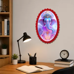 Ganesha Wall Decorative Showpiece 6 X 8 Inch | 4 MM MDF Wooden Glossy Sublimation Print | Back Hook Wall Hanging | Home Temple & Living Room Decor (F58081) Ganesha Wall Decorative Showpiece 6 X 8 Inch | 4 MM MDF Wooden Glossy Sublimation Print | Back Hook Wall Hanging | Home Temple & Living Room Decor (F58081)