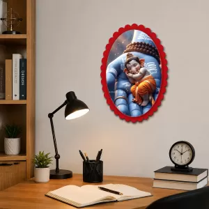 Lord Ganesha Wall Decorative Showpiece 6 X 8 Inch | 4 MM MDF Wooden Glossy Sublimation Print | Back Hook Wall Hanging | Home Temple & Living Room Decor (F58091) Lord Ganesha Wall Decorative Showpiece 6 X 8 Inch | 4 MM MDF Wooden Glossy Sublimation Print | Back Hook Wall Hanging | Home Temple & Living Room Decor (F58091)
