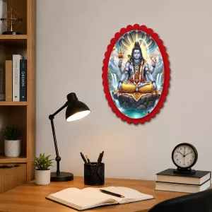 Shiva Wall Decorative Showpiece 6 X 8 Inch | 4 MM MDF Wooden Glossy Sublimation Print | Back Hook Wall Hanging | Home Temple & Living Room Decor (F58095) Shiva Wall Decorative Showpiece 6 X 8 Inch | 4 MM MDF Wooden Glossy Sublimation Print | Back Hook Wall Hanging | Home Temple & Living Room Decor (F58095)