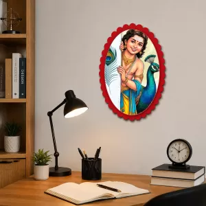 Krishna Wall Decorative Showpiece 6 X 8 Inch | 4 MM MDF Wooden Glossy Sublimation Print | Back Hook Wall Hanging | Home Temple & Living Room Decor (F58109) Krishna Wall Decorative Showpiece 6 X 8 Inch | 4 MM MDF Wooden Glossy Sublimation Print | Back Hook Wall Hanging | Home Temple & Living Room Decor (F58109)