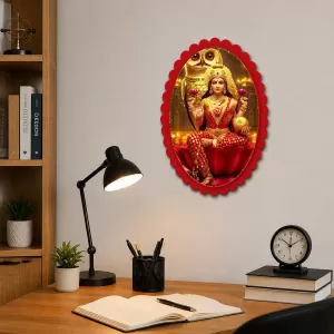 Lakshmi Wall Decorative Showpiece 6 X 8 Inch | 4 MM MDF Wooden Glossy Sublimation Print | Back Hook Wall Hanging | Home Temple & Living Room Decor (F58115) Lakshmi Wall Decorative Showpiece 6 X 8 Inch | 4 MM MDF Wooden Glossy Sublimation Print | Back Hook Wall Hanging | Home Temple & Living Room Decor (F58115)