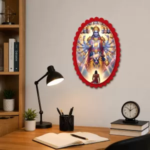 Vishnu Wall Decorative Showpiece 6 X 8 Inch | 4 MM MDF Wooden Glossy Sublimation Print | Back Hook Wall Hanging | Home Temple & Living Room Decor (F58121) Vishnu Wall Decorative Showpiece 6 X 8 Inch | 4 MM MDF Wooden Glossy Sublimation Print | Back Hook Wall Hanging | Home Temple & Living Room Decor (F58121)