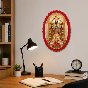 Tirupati Balaji Wall Decorative Showpiece 6 X 8 Inch | 4 MM MDF Wooden Glossy Sublimation Print | Back Hook Wall Hanging | Home Temple & Living Room Decor (F58124) Tirupati Balaji Wall Decorative Showpiece 6 X 8 Inch | 4 MM MDF Wooden Glossy Sublimation Print | Back Hook Wall Hanging | Home Temple & Living Room Decor (F58124)