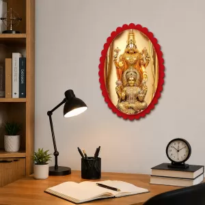 Lakshmi-Narayana Wall Decorative Showpiece 6 X 8 Inch | 4 MM MDF Wooden Glossy Sublimation Print | Back Hook Wall Hanging | Home Temple & Living Room Decor (F58132) Lakshmi-Narayana Wall Decorative Showpiece 6 X 8 Inch | 4 MM MDF Wooden Glossy Sublimation Print | Back Hook Wall Hanging | Home Temple & Living Room Decor (F58132)